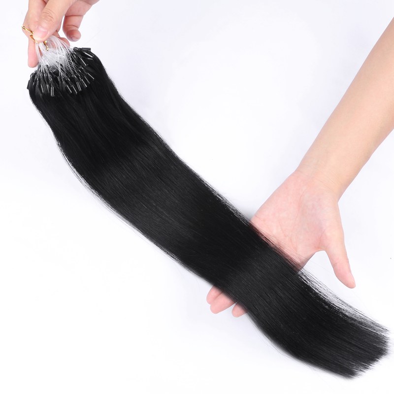 High Quality No Any Split Micro Ring Hair For Woman Velvet Cuticle Remy human Micro Loop Hair Straight